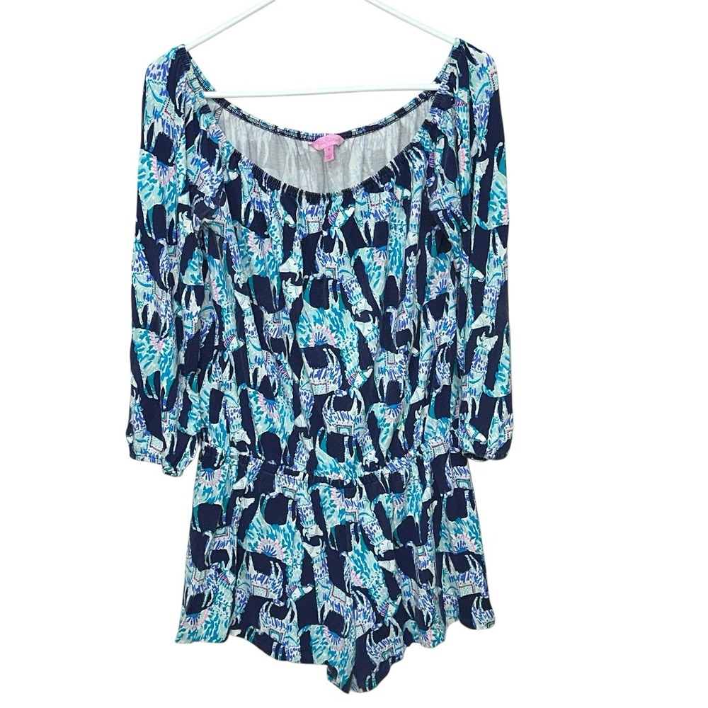 LILLY PULITZER Lana Romper in Alpaca My Bags Size Medium